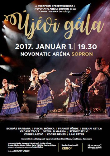 Újévi gála 2017-ben Sopronban az Operettszínház sztárjaival - Jegyek 