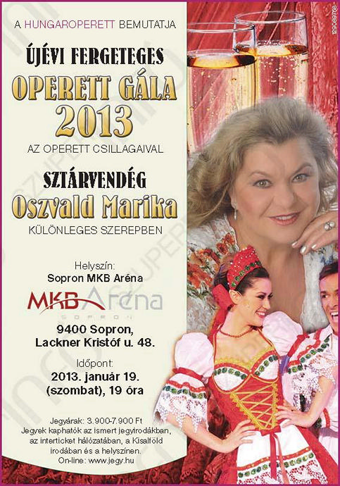 Újévi Operett Gála Sopronban a MKB Arénában! Jegyek itt!