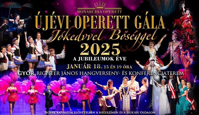 Újévi Operettgála 2025-ben Győrben a Richter teremben - Jegyek itt!