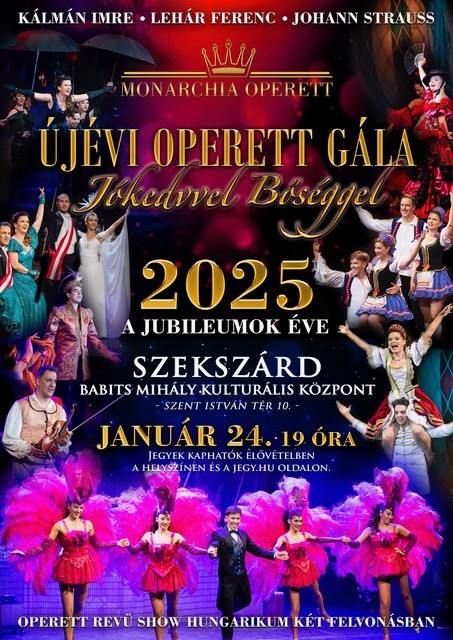 Újévi Operettgála 2025-ben Szekszárdon - Jegyek itt!